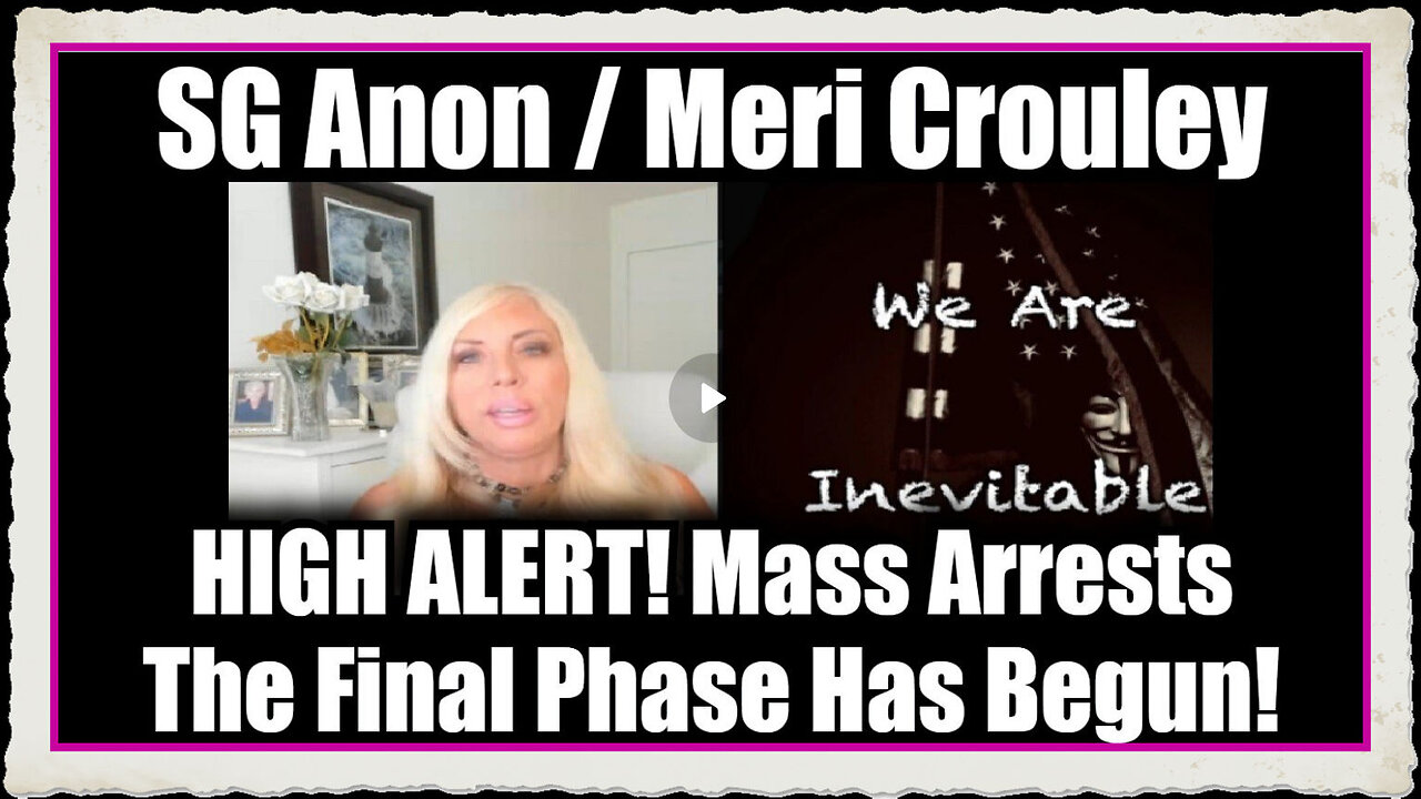 SG Anon HIGH ALERT Mass Arrests! The Final Phase Has Begun!