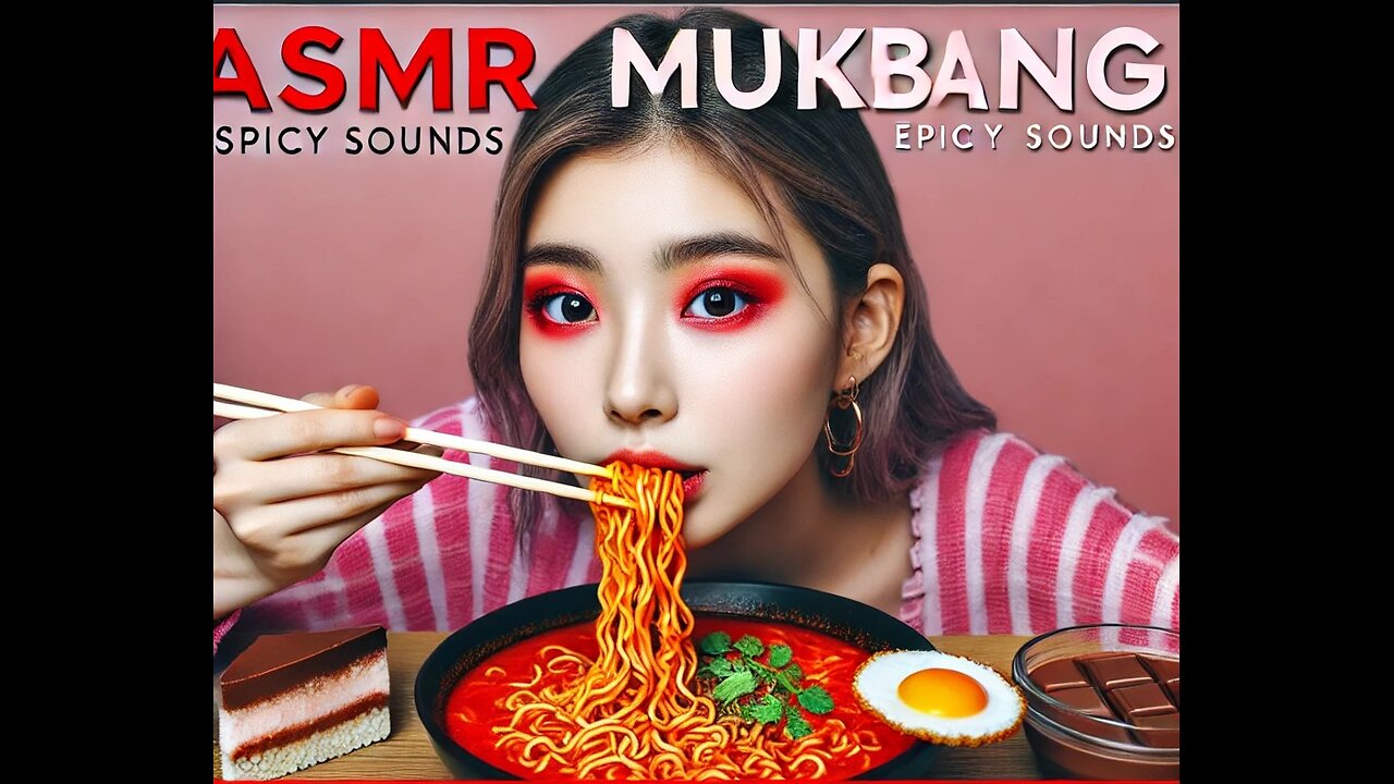 ASMR SPICY ROSE NOODLES, TTEOKBOKKI, CHOCOLATE DESSERT - FIRE GLASS NOODLES 먹방 EATING SOUNDS MUKBANG