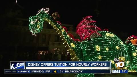 Disney offers free tuition to workers
