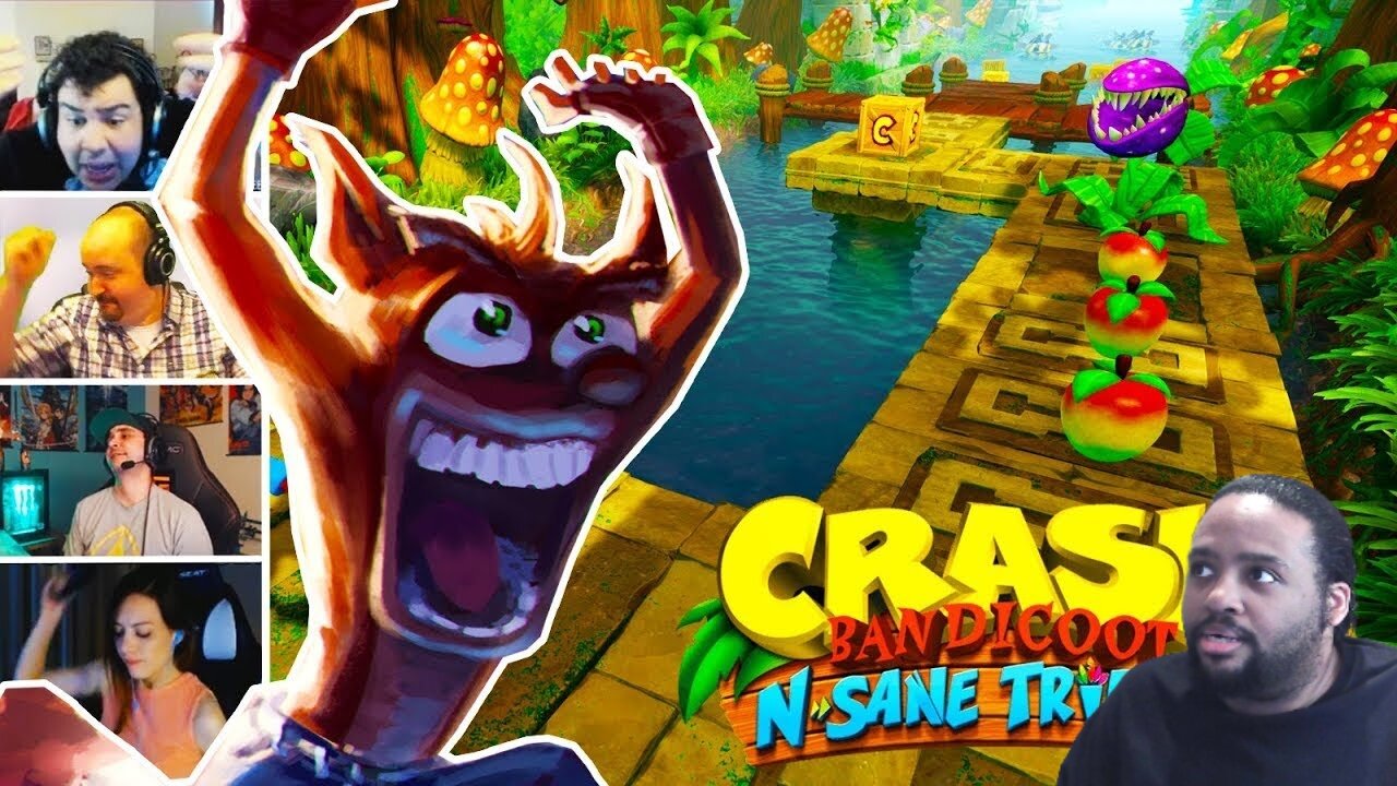 Streamers Rage While Playing Crash Bandicoot N Sane Trilogy Compilation Reaction