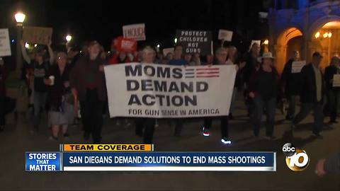 San Diegans demand solutions to end mass shootings