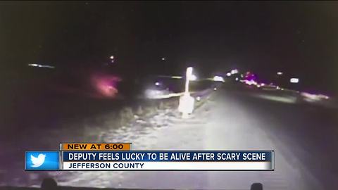 'I'm happy to go home': Deputy escapes close call unscathed