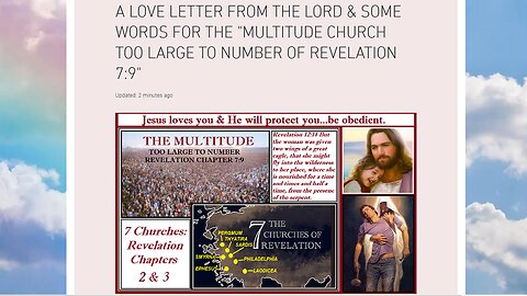 "A Love Letter" From Jesus For The Multitude Left Behind In The Greatest Of The Tribulation"