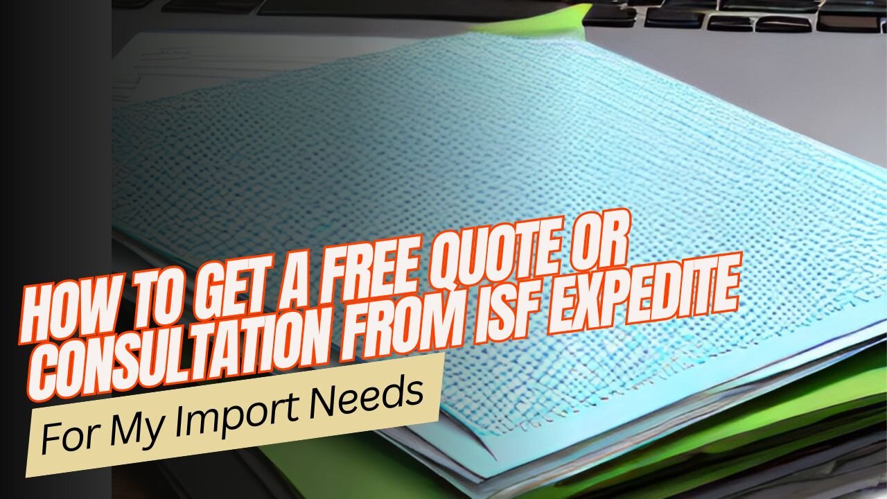 Get a Free Quote or Consultation from ISF Expedite for Your Import Needs
