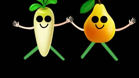 Fruit cartoon for kids animation dance video