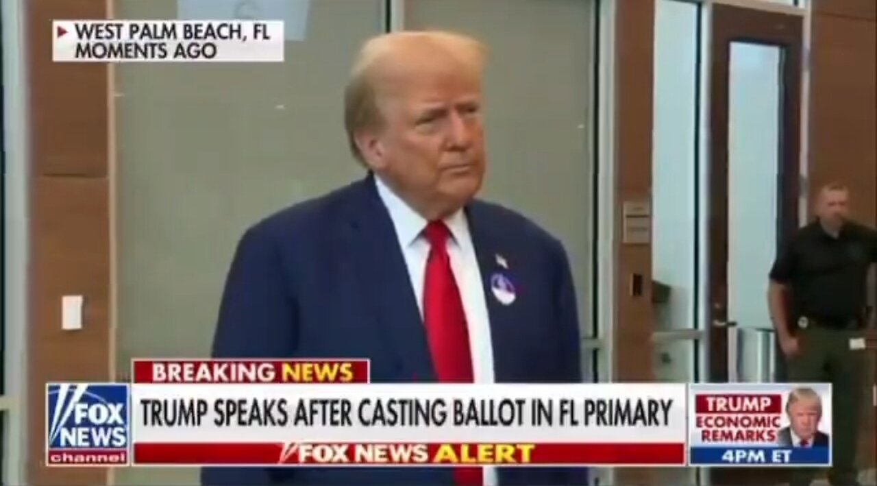Trump Takes Questions After Voting In Florida Primary