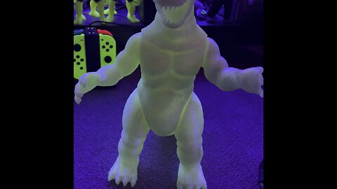 3d printed glow in the dark Godzilla