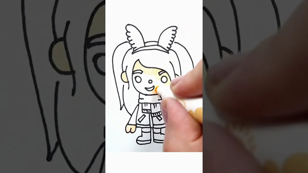 How to draw and paint a Skin from Toca Life World Game