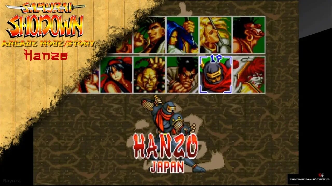 Samurai Shodown - Arcade Mode/Story - Hanzo