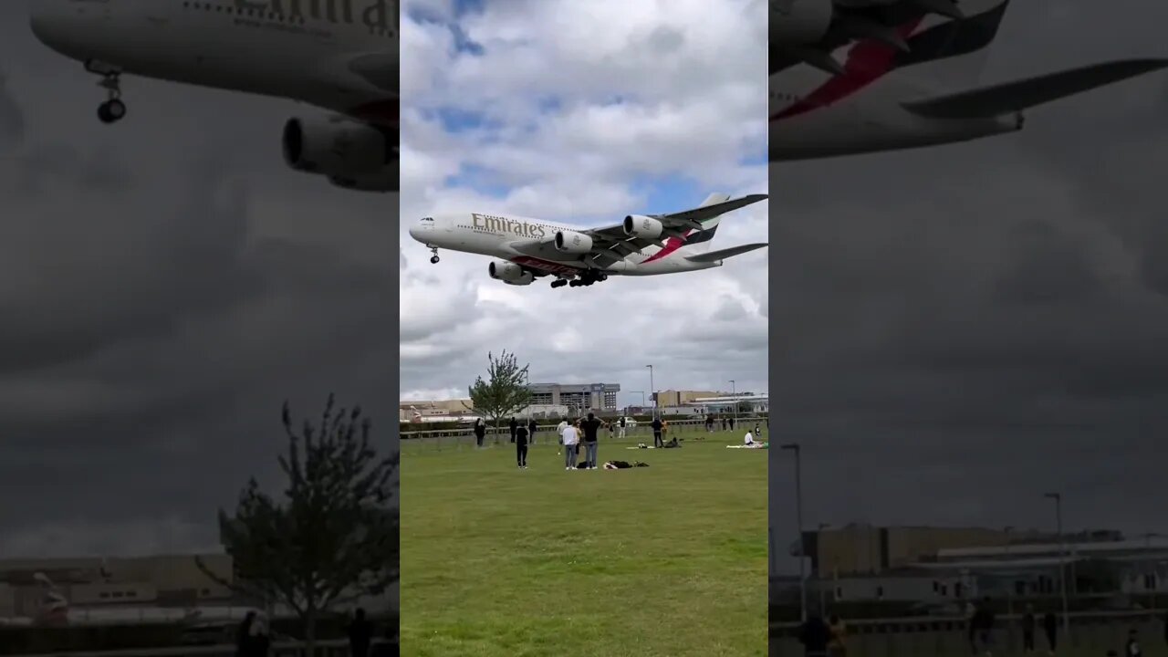 Emirates Airbus Landing #Emirates #aeroplane #viral #shorts