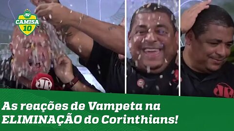 HILÁRIO! Vampeta JOGA CONFETE, mas depois vê Corinthians ser ELIMINADO da Libertadores!