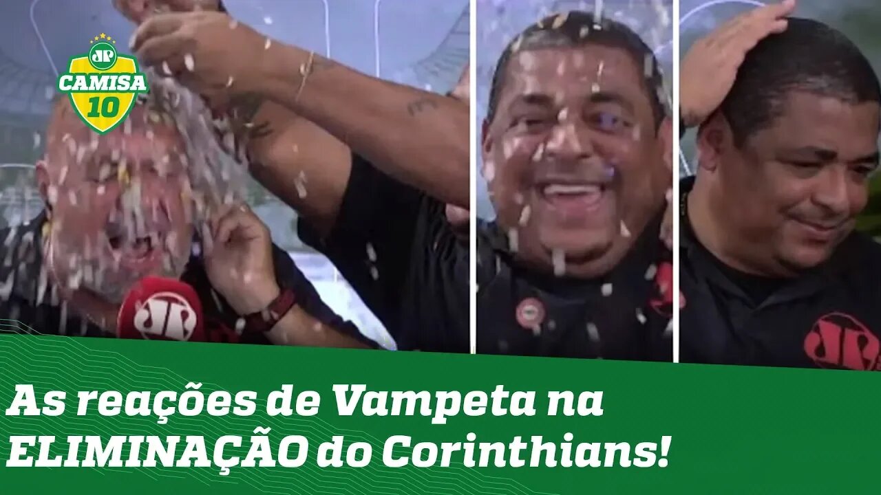HILÁRIO! Vampeta JOGA CONFETE, mas depois vê Corinthians ser ELIMINADO da Libertadores!