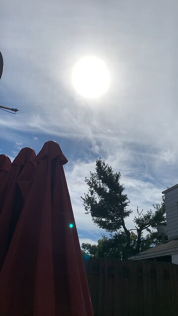 Geo-engineering Heavy cloudy sky’s & Sun halo formed