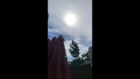 Geo-engineering Heavy cloudy sky’s & Sun halo formed