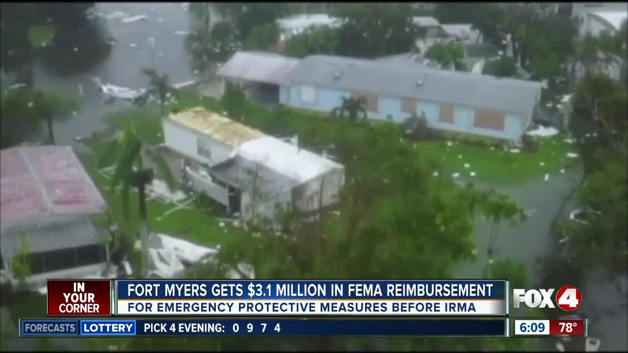 FEMA reimbursing Fort Myers more than $3 million for hurricane preps