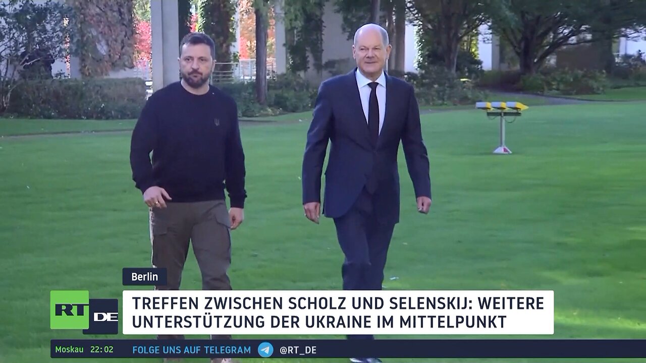 Selenskij in Berlin: Scholz sagt Kiew milliardenschwere neue Waffenlieferungen zu