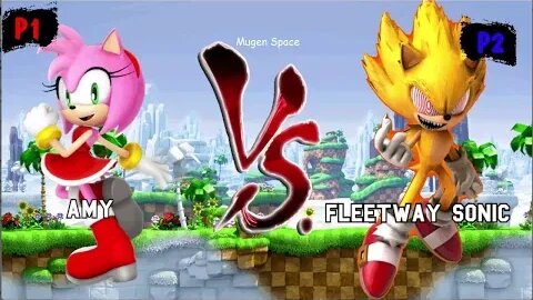 Amy Rose & Mighty & Knuckles VS Fleetway Sonic & Hyper Sonic I Sonic Mugen