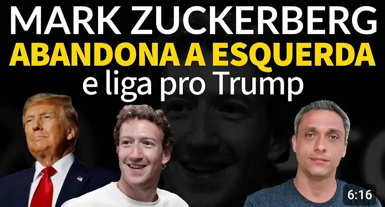 There is hope in the world - Mark Zuckerberg leaves the left, goes right and calls Trump