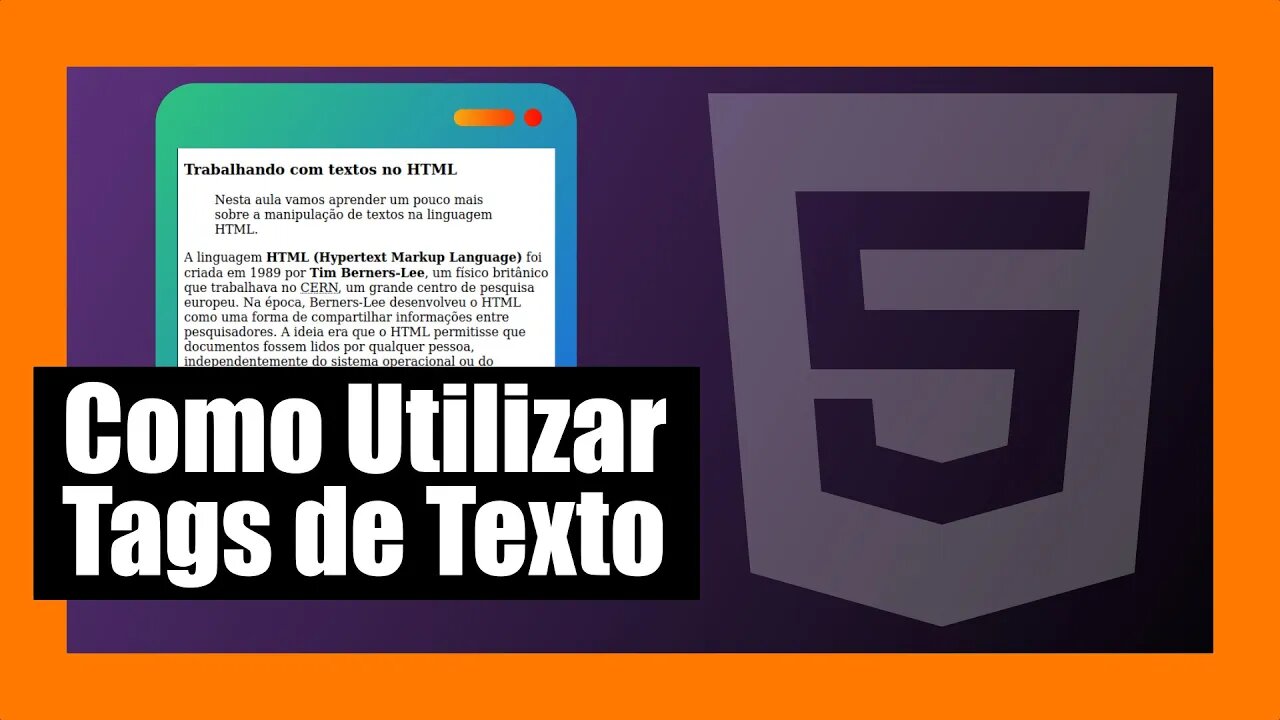 TUTORIAL DE HTML PARA INICIANTES - 003 - USANDO TAGS DE MANIPULAÇÃO DE TEXTO