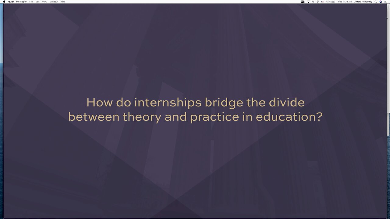 Internships as a bridge between theory and practice