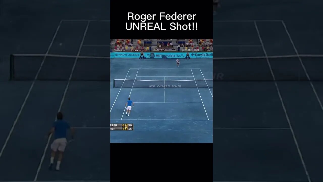 Roger Federer UNREAL Shot!! 🤯 #tennis #shorts