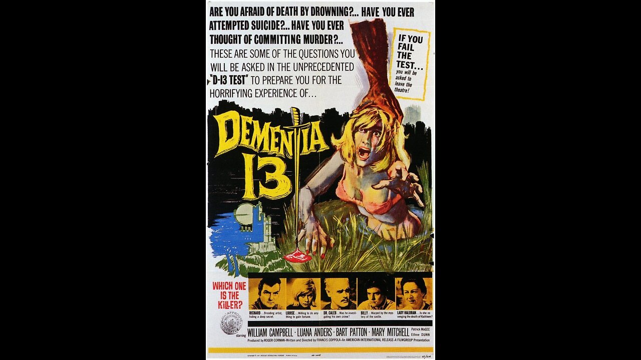 Dementia 13 1963 Horror Crime Francis Ford Coppola