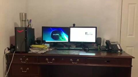 My desktop and office set