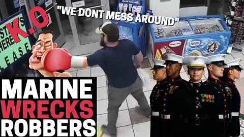 Instant Regret! 3 Punks DEMOLISHED By Marine In Attempted Theft!