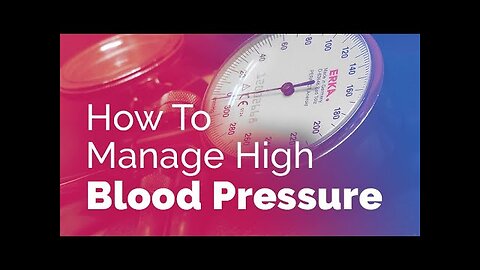 Ways To Manage HIGH BLOOD PRESSURE