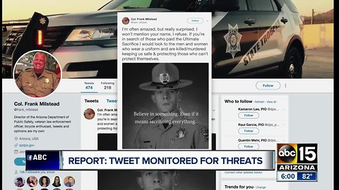 Tweet monitored for threats