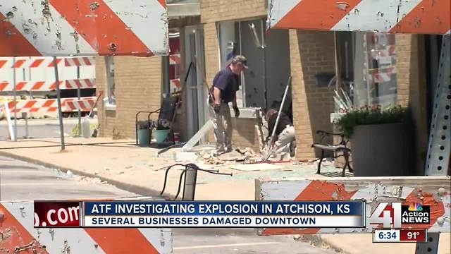 Explosion closes businesses in KS town