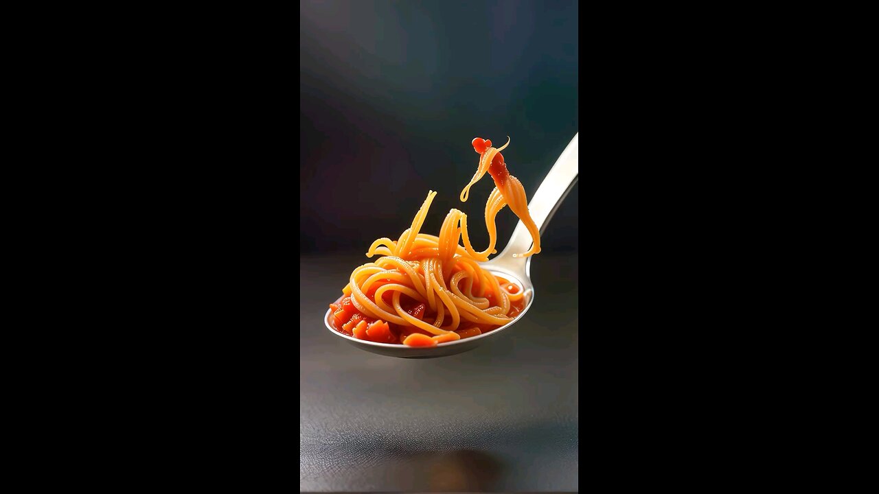 Noodles Dance In Spoon - Spoon Noodles Dancing