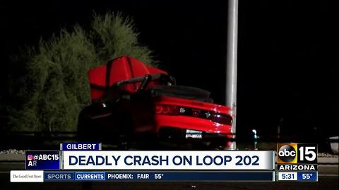 Driver killed in crash on L-202 Santan at Gilbert Road