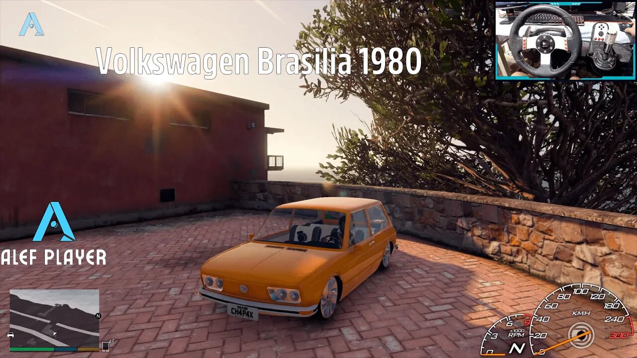 Volkswagen Brasília 1980 - GTA V | Logitech g27 Gameplay