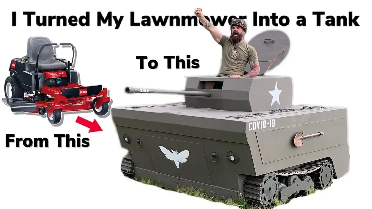 I Turned My Lawnmower Into a Tank | Lawnmower Conversion