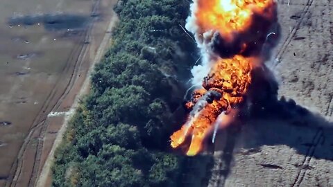 Kursk region. Catastrophic detonation of a Russian BMD from the very first hit by an FPV drone of the Ukrainian Marines