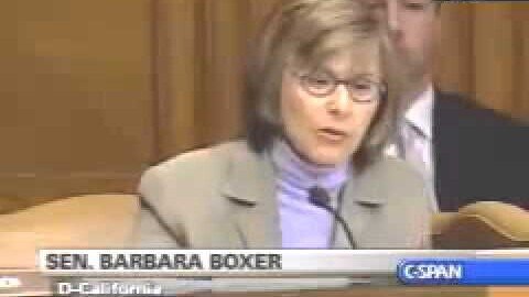 Barbara Boxer mocks Condi for "dark cloud" and being childless