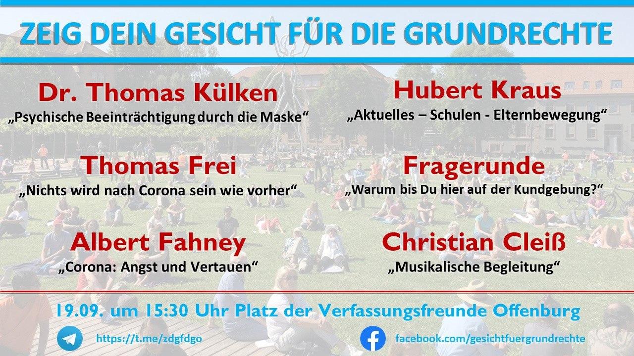 Zeig Dein Gesicht für die Grundrecht Offenburg 19.09.2020 Teil 3/7