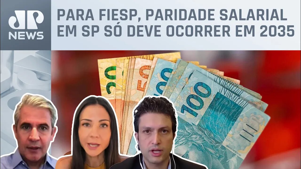Mulheres ganham 14,7% menos do que homens, mostra Fiesp; Alan Ghani, Amanda Klein e d'Avila analisam