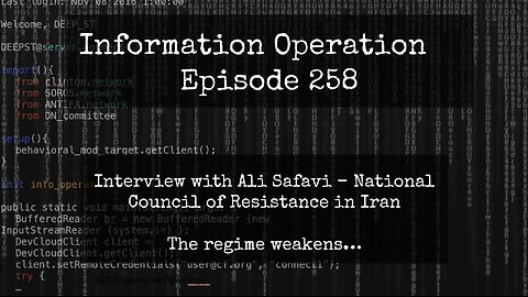 LIVE 7pm EST: IO 258 - Ali Safavi - National Council Of Resistance Of Iran - The Regime Weakens