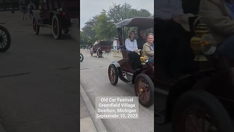 A massive Stanley Steamer and several other pre-1933 cars at the Old Car Festival #greenfieldvillage