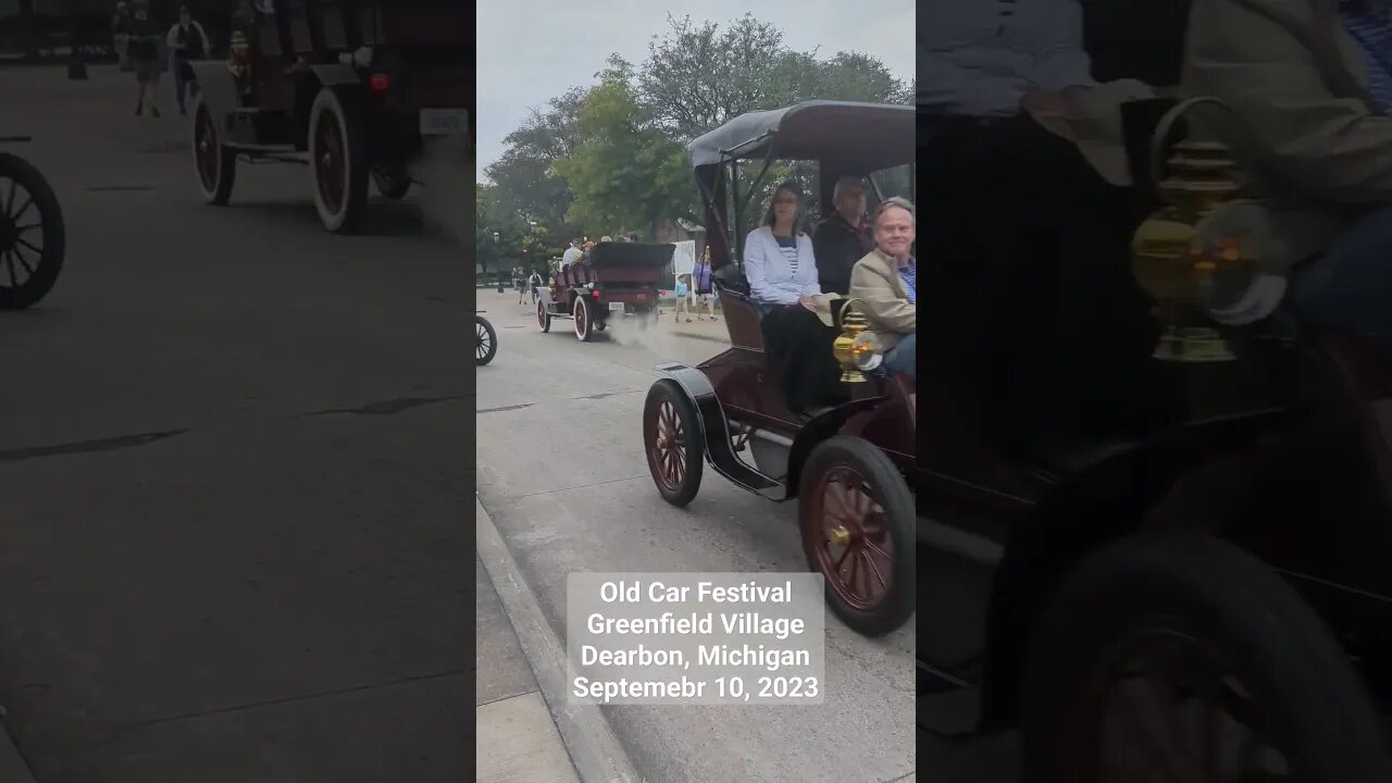 A massive Stanley Steamer and several other pre-1933 cars at the Old Car Festival #greenfieldvillage