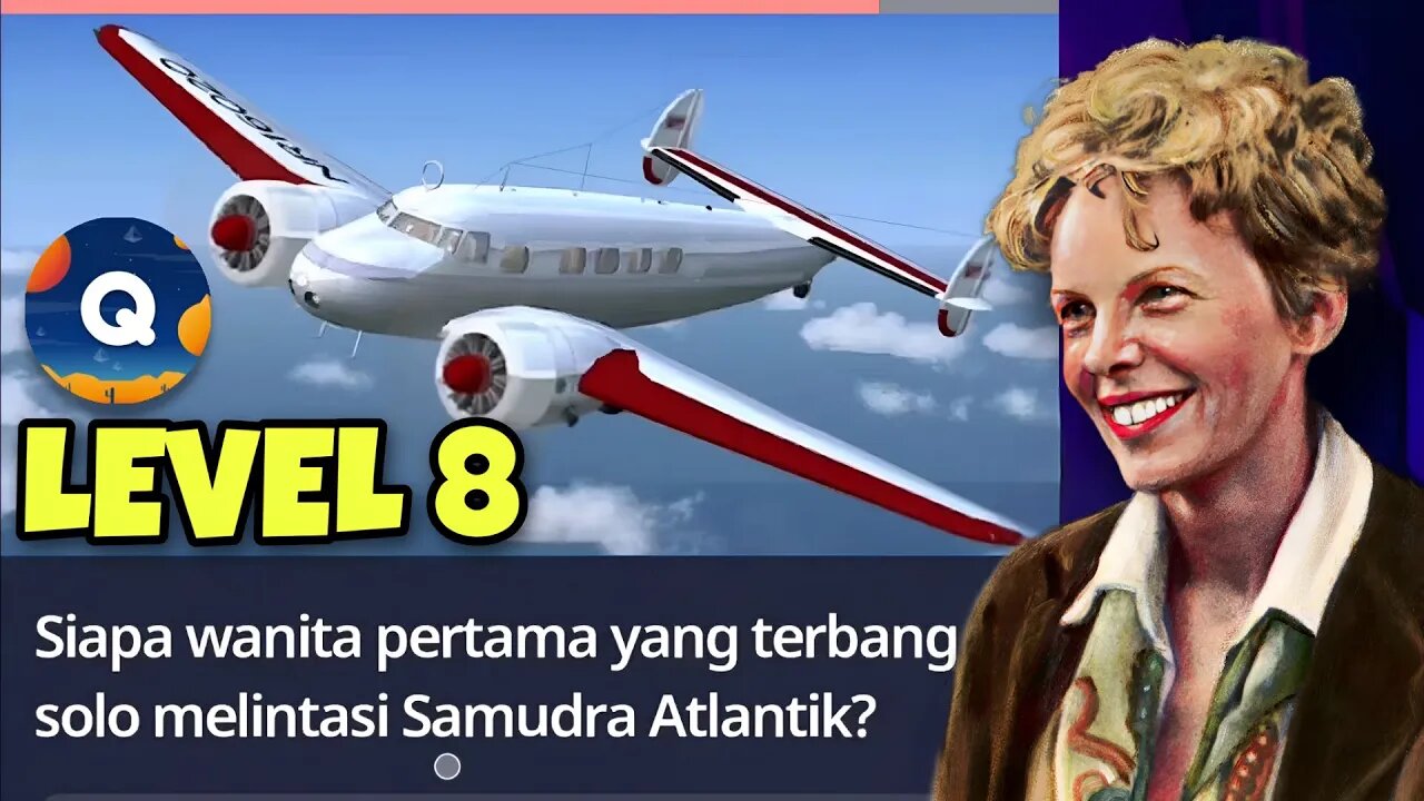 Ini dia wanita pertama yang terbang melintasi samudera atlantik | Quizzland level 8