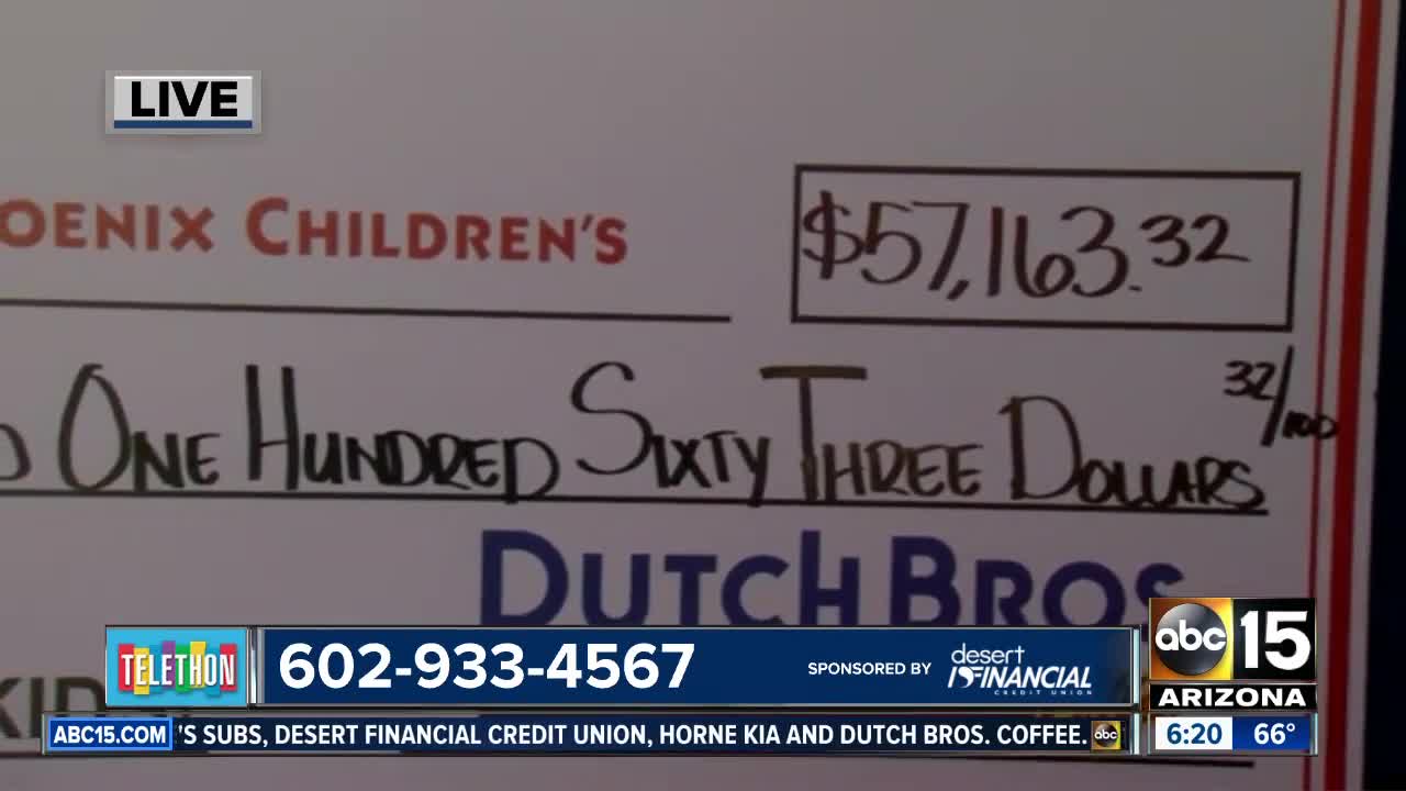 Dutch Bros. donates $57,163 to ABC15 Telethon for Phoenix Children's