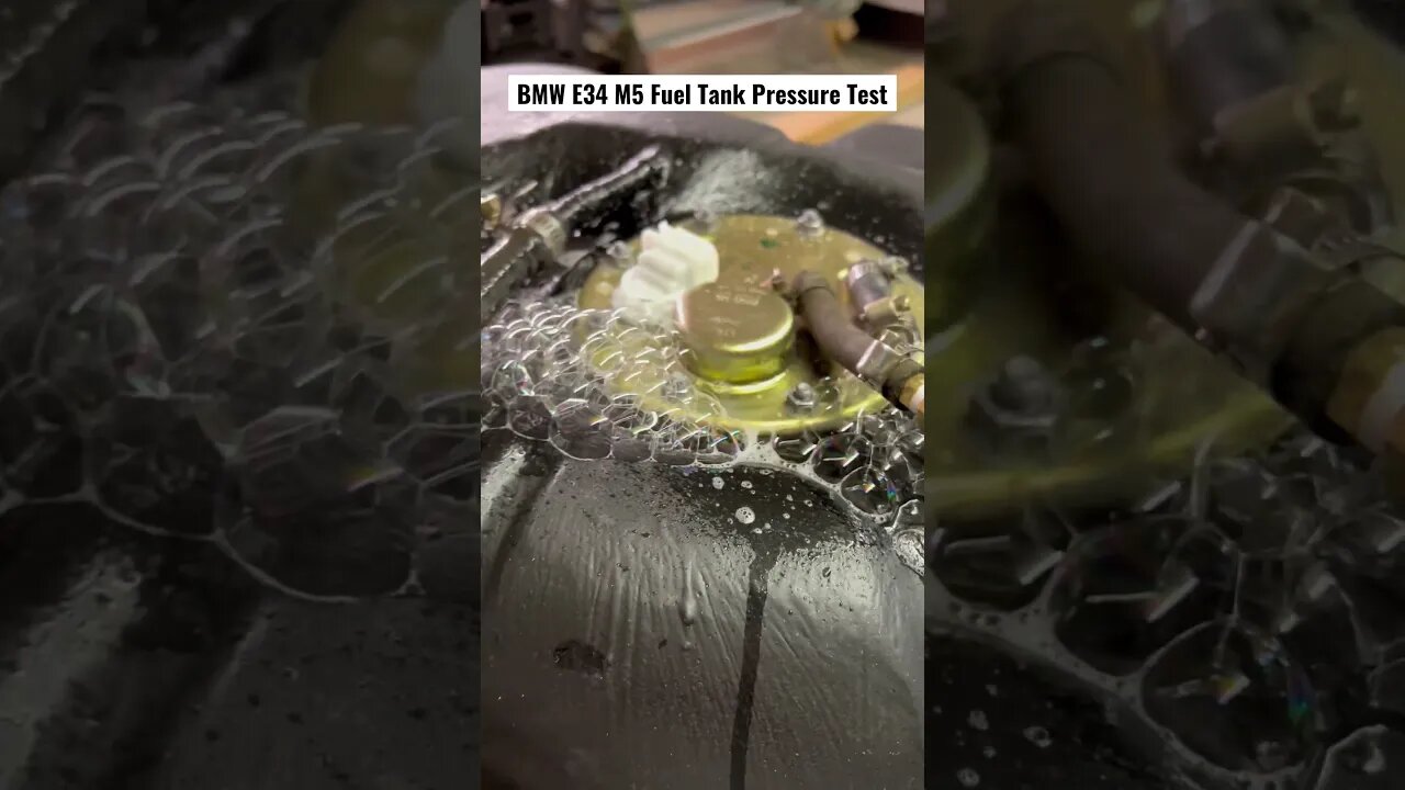 BMW E34 M5 Fuel Tank Pressure Test #bmw #bmwm5 #bmwe34 #cars #restoration #diy #automotive #mechanic