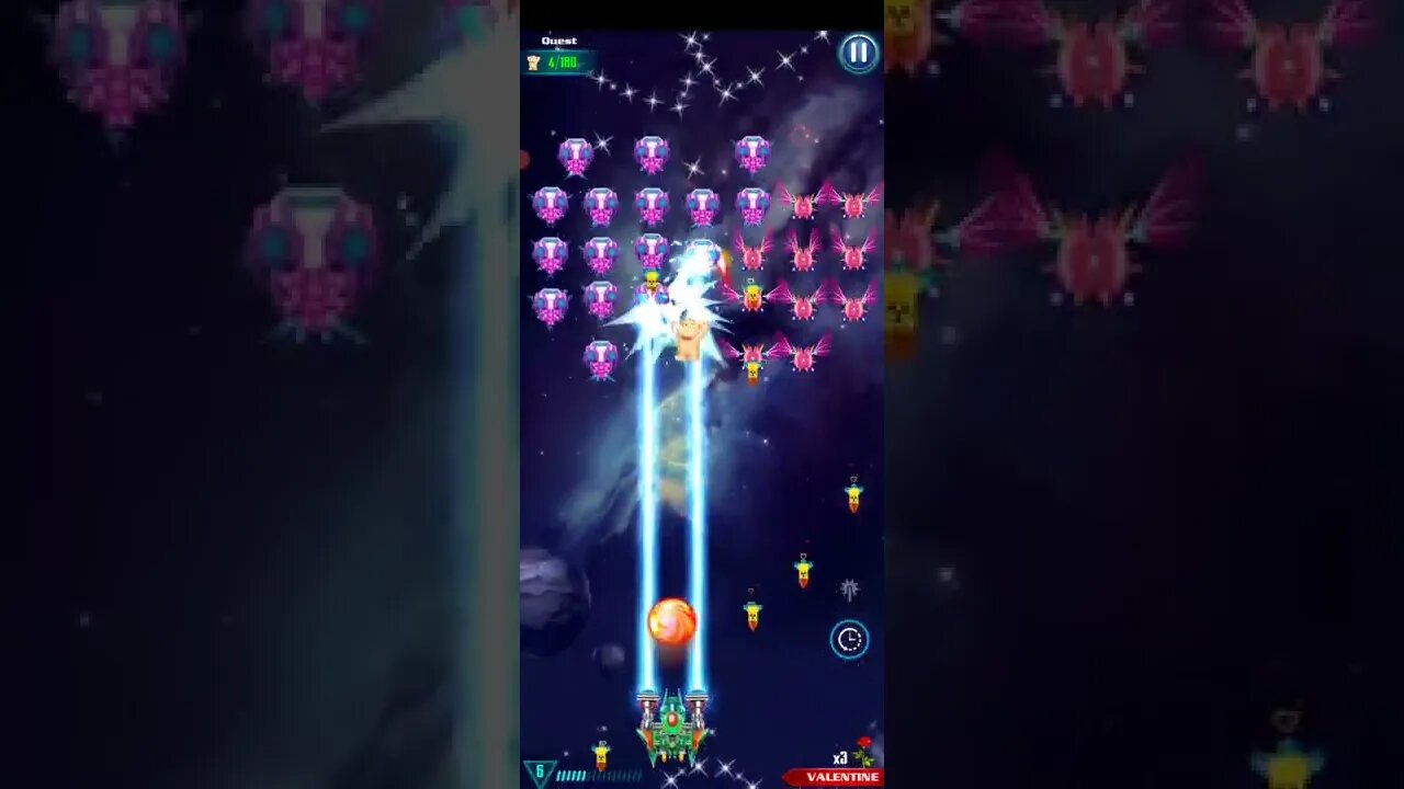 GALAXY ATTACK ALIEN SHOOTER - Valentine Quest Level 10 of 20 (very hard did not finish)