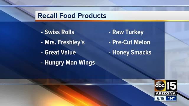 Children's snack food recalls including Goldfish and Ritz