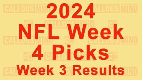 2024 National Football League Week 4 Game Predictions - week 3 prediction results