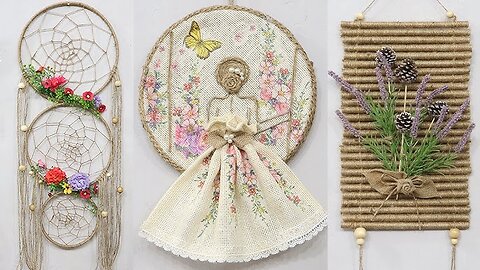 7 Amezing jute wall hanging Craft Ideas decor your home