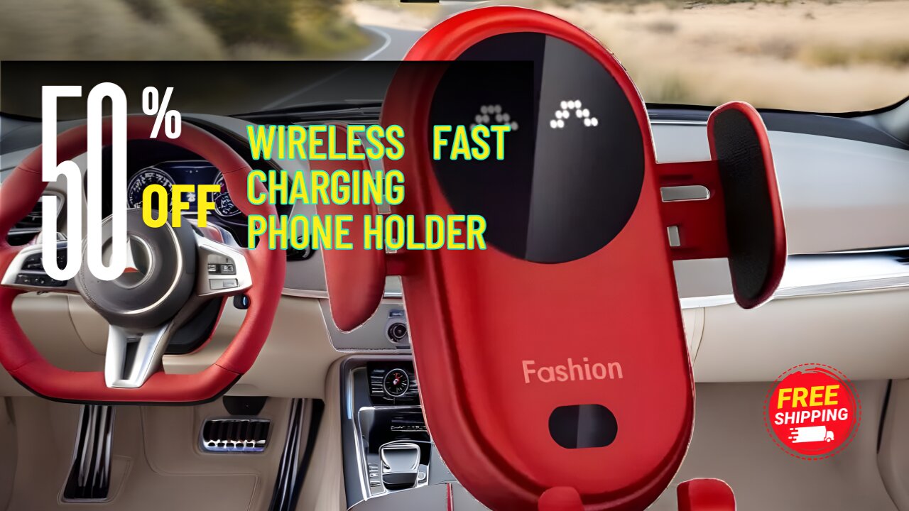 Wireless Vent Phone Charger [Sleek Design, Fast Charging & Secure Grip]